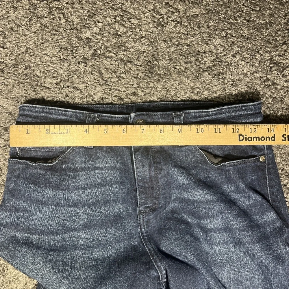 Lee Slim Fit Skinny Leg Mid Rise Sculpting Dark Blue Washed Jeans 4 Short - Picture 3 of 8